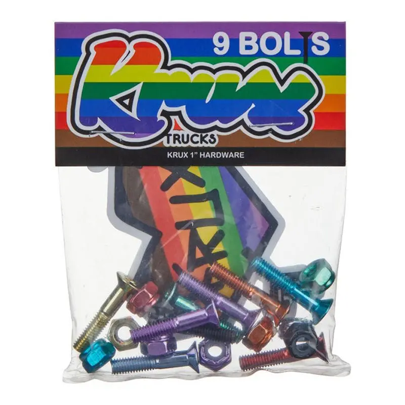 Krux Trucks 1" Krome Phillips Rainbow Skateboard Hardware 1