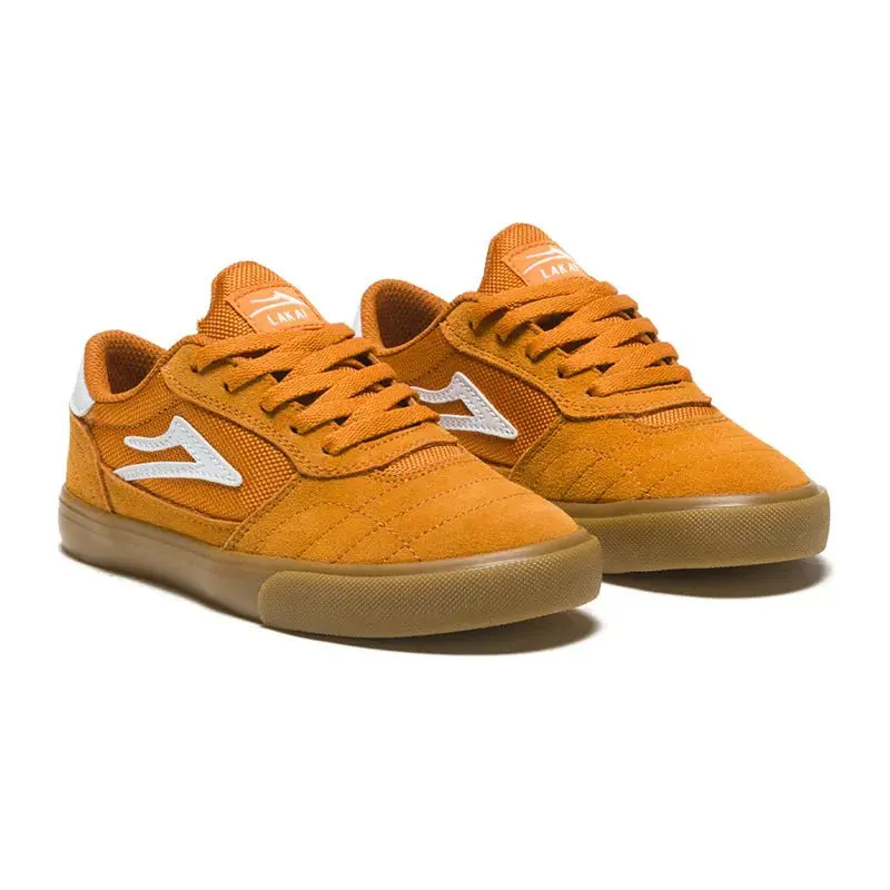 Lakai Cambridge Kids Orange Suede Shoes 1