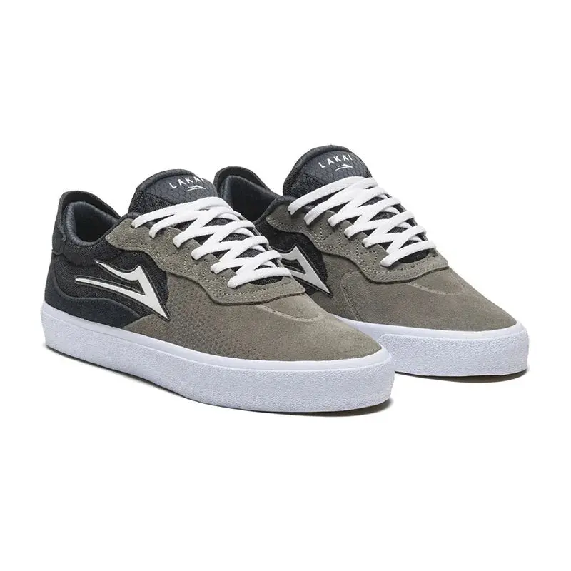 Lakai Essex - Light Grey/Charcoal Suede - 60.91% Leather 39.09% Textile Shoes 1