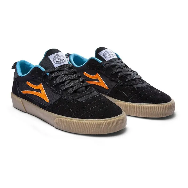 Lakai X Poler Cambridge Black/Multi Suede Mens Shoes 1