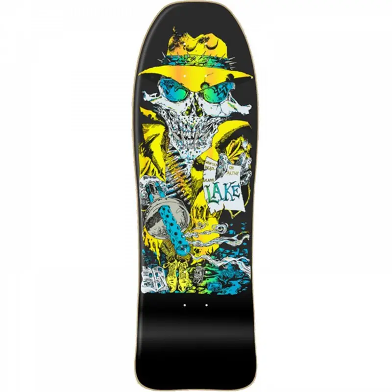 Lake 9.75" X 32.12" Gangster Reissue Black Stain Skateboard Deck 1