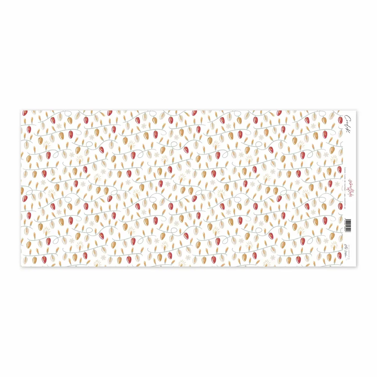 Lienzo 22X50cm Luces De Navidad Snowflake 1