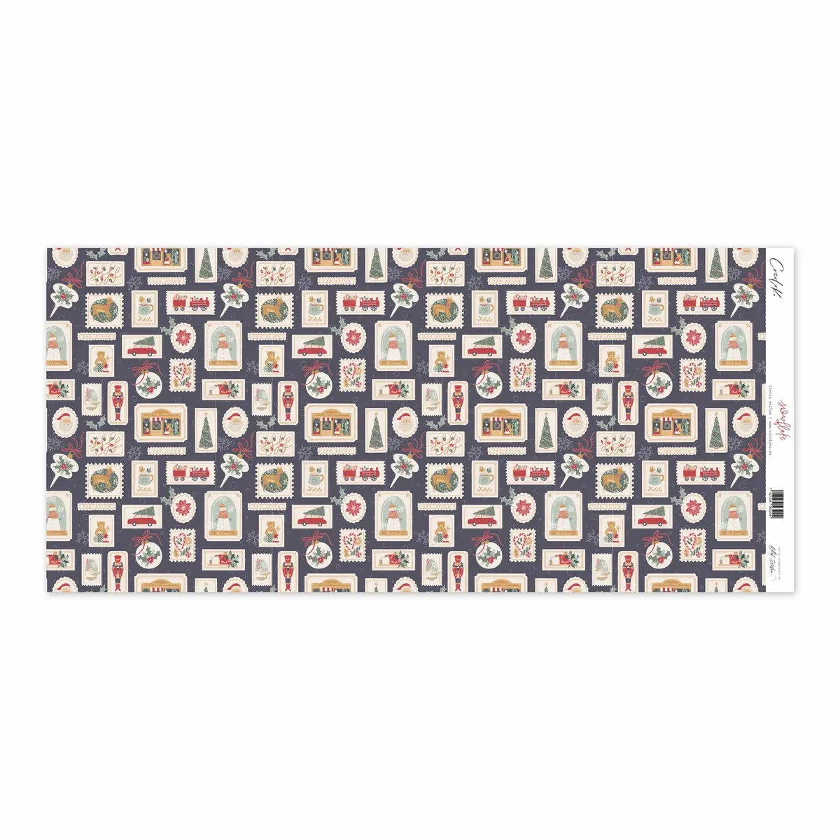 Lienzo 22X50cm Sellos Snowflake 1