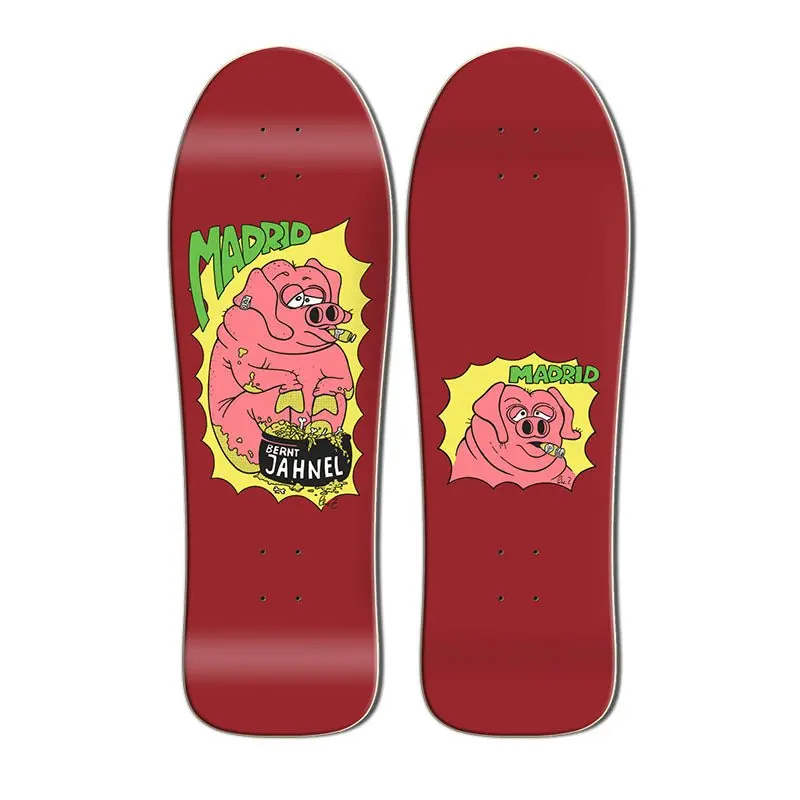 Madrid 10.125" X 31.5" Bernt Jahnel Pig (#17 Of 50) Reissue Skateboard Deck 1