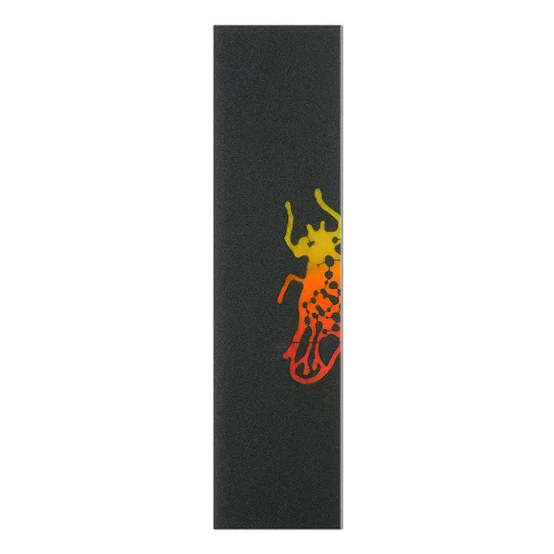 Flypaper 10.5" X 40" Hand Stenciled Jumbo Retro Worm Orange Skateboard Grip Tape 1Pc 1