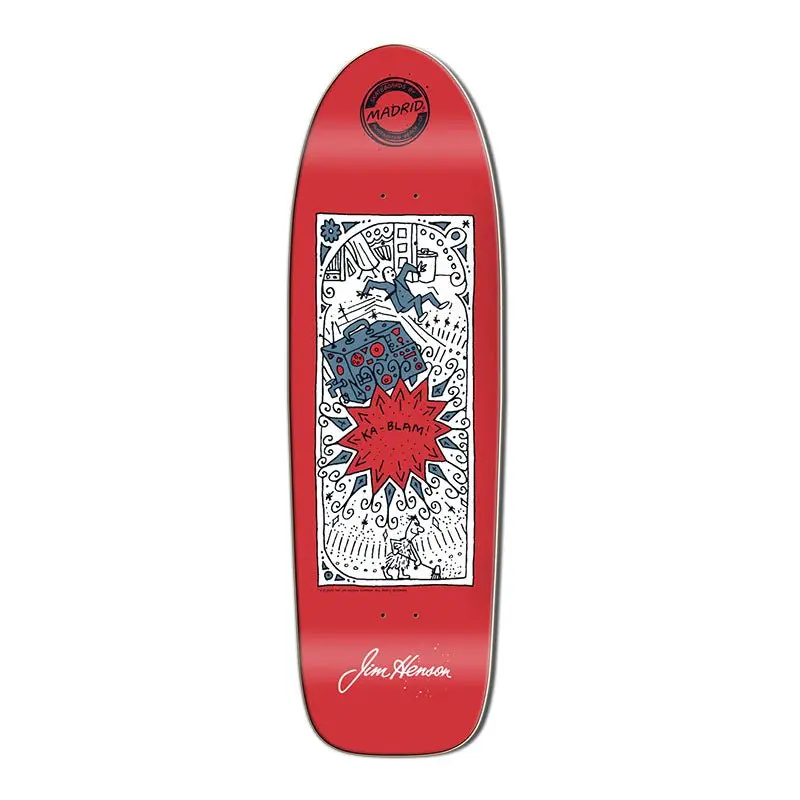 Madrid 9.8" X 33" Limited Edition Doodle Kablam Retro Skateboard Deck 1