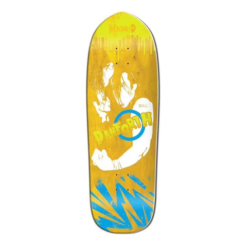 Madrid Mad Club Danforth Yellow Stain (#4 0F 12} Skateboard Deck 1