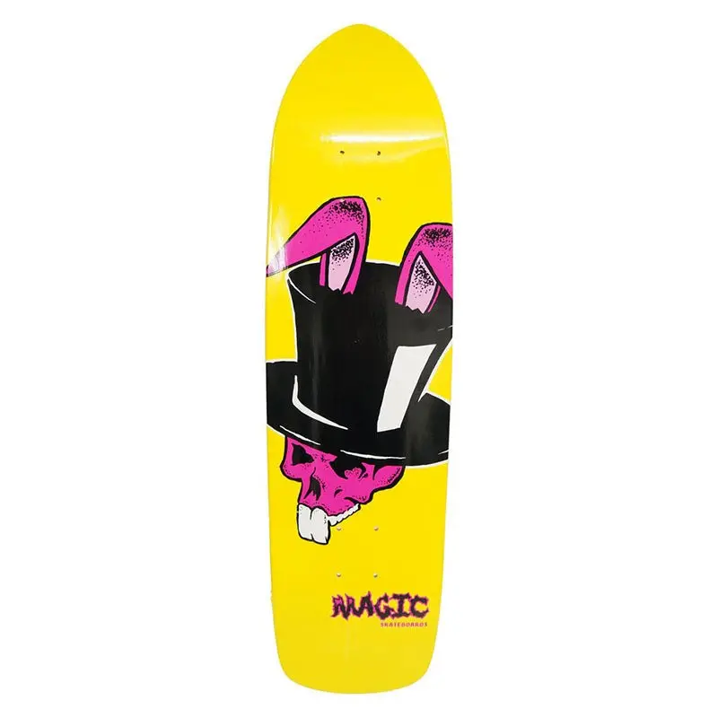 Magic Skateboards 8.5" X 32.25" Top Hat Yellow Deck 1