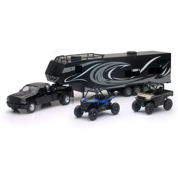 New Ray Toys - Pick Up Toy Hauler W/ Polaris Vehicles Set 1