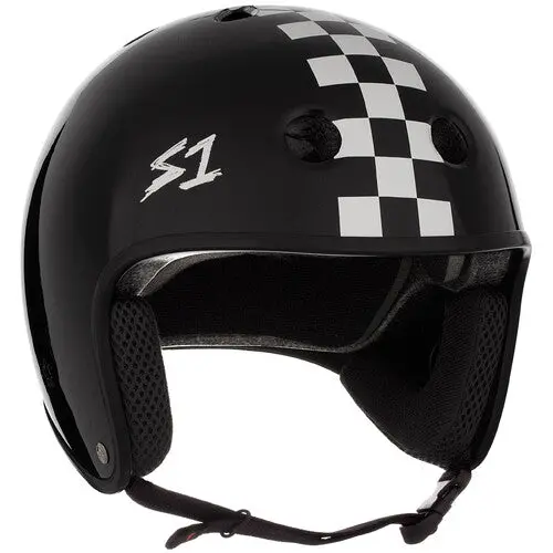 S-One Helmet Retro Lifer Black Matte/White Checkers 1