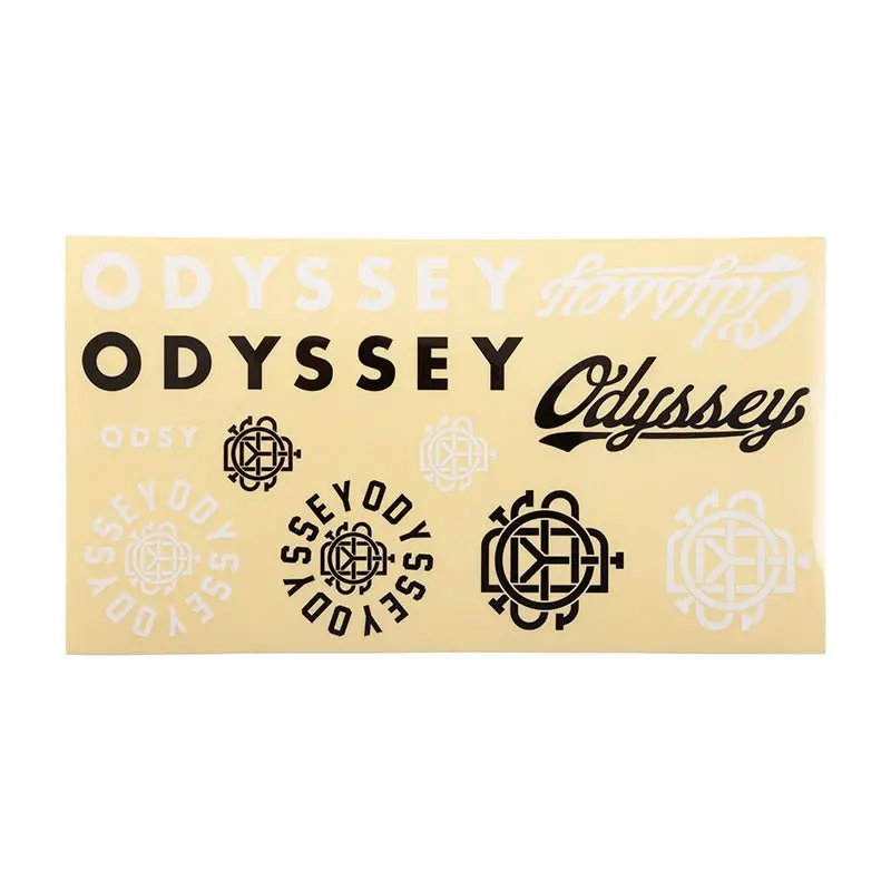 Odyssey Assorted Sticker Pack Black/White With Clear Back 1