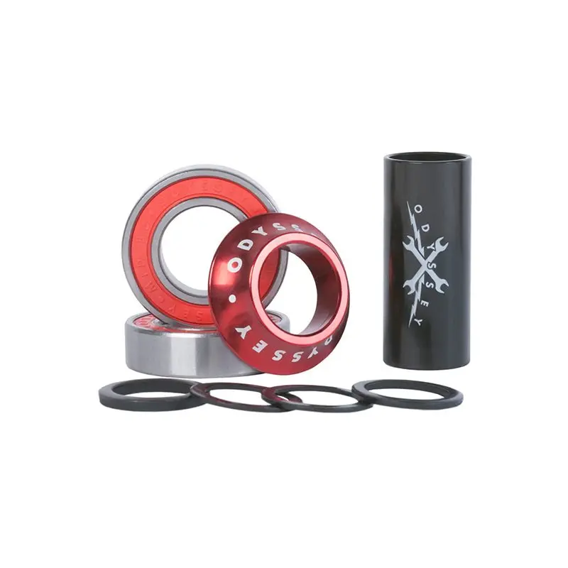 Odyssey Mid 19Mm Anodized Red Bicycle Bottom Bracket 1