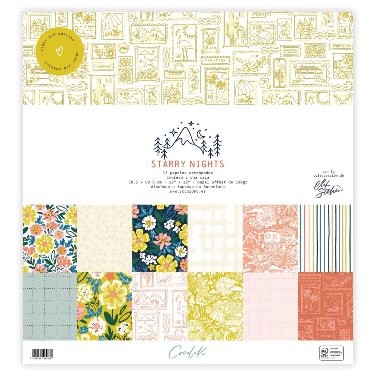 Pack Papeles 12X12 Starry Nights 1