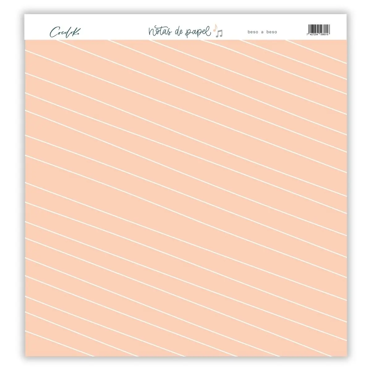 Papel 12X12 A Una Cara "Beso A Beso" Notas De Papel 1