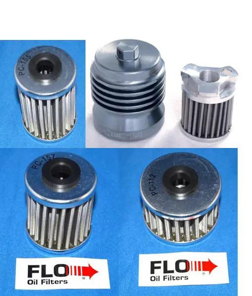 Pc Racing - Flo Stainless Steel Oil Filters (Polaris) 1