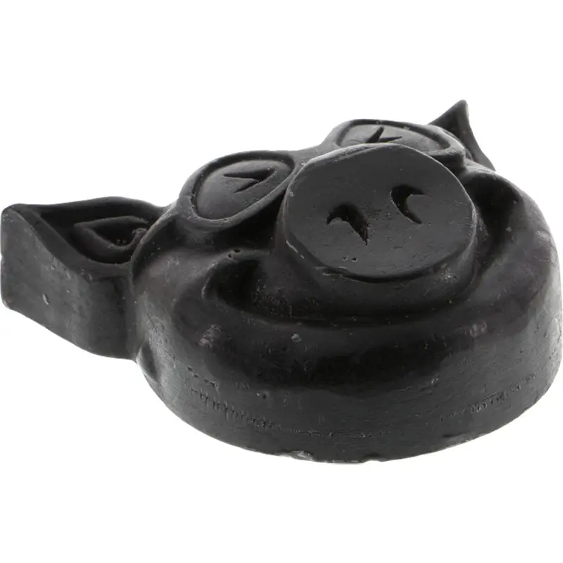 Pig Head Raised Black Skateboard Curb Wax 1