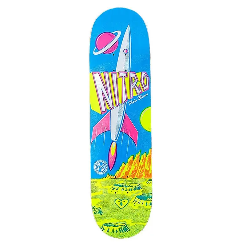 Pocket Pistols (Pps) 8.25" Pedro Barros Nitro Model Skateboard Deck 1