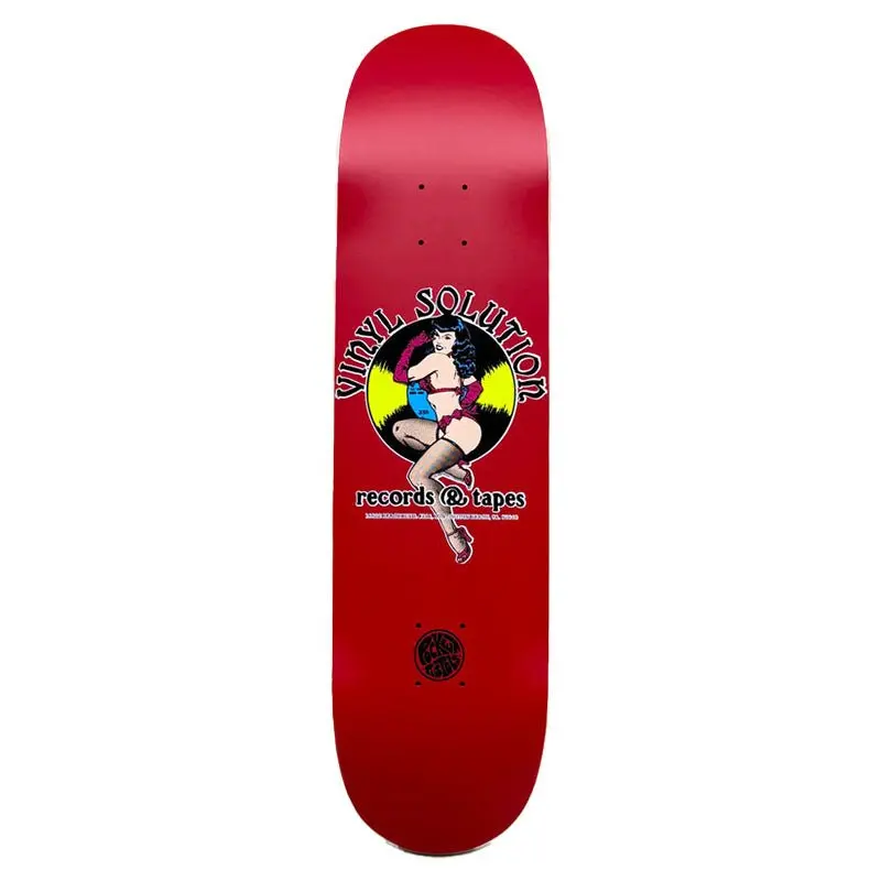 Pocket Pistols (Pps) 8.25" Vinyl Solution 1989 Matte Red Skateboard Deck 1