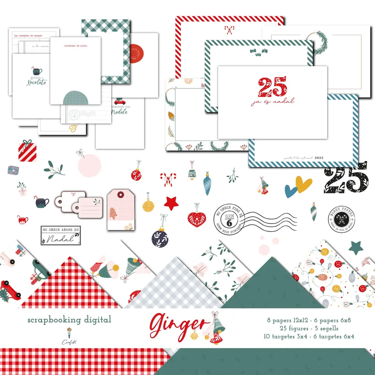 Pack Scrapbooking Digital Ginger - Català 1