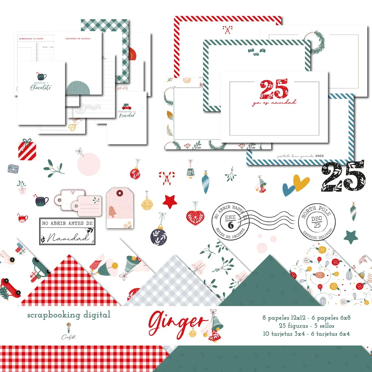 Pack Scrapbooking Digital Ginger 1