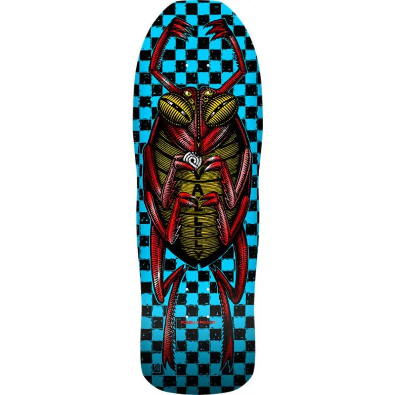 Powell Peralta 10" X 30.25" Mike Vallely Bug Reissue Blue W/Red Foil Skateboard Deck 1
