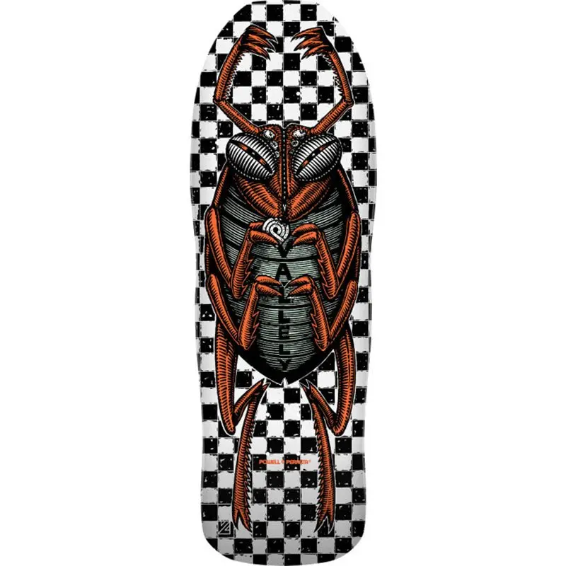 Powell Peralta 10" X 30.25" Mike Vallely Bug Reissue White Skateboard Deck 1