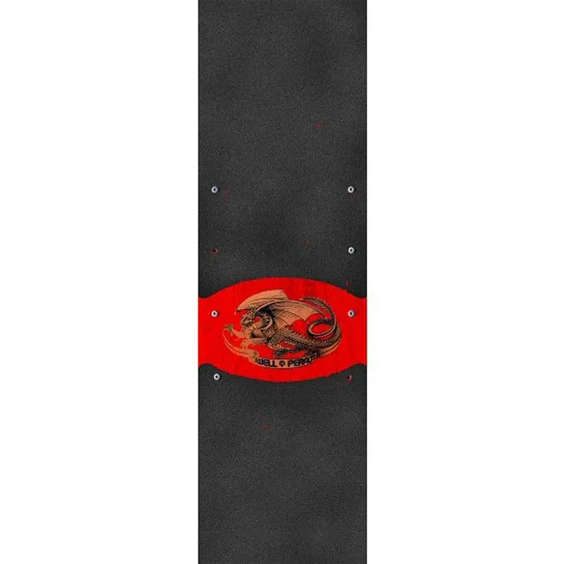 Powell Peralta 10.5" X 33" Red Oval Dragon Skateboard Grip Tape 1