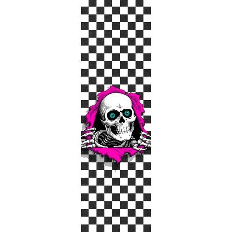 Powell Peralta 10.5" X 33" Ripper Checker White Skateboard Grip Tape 1