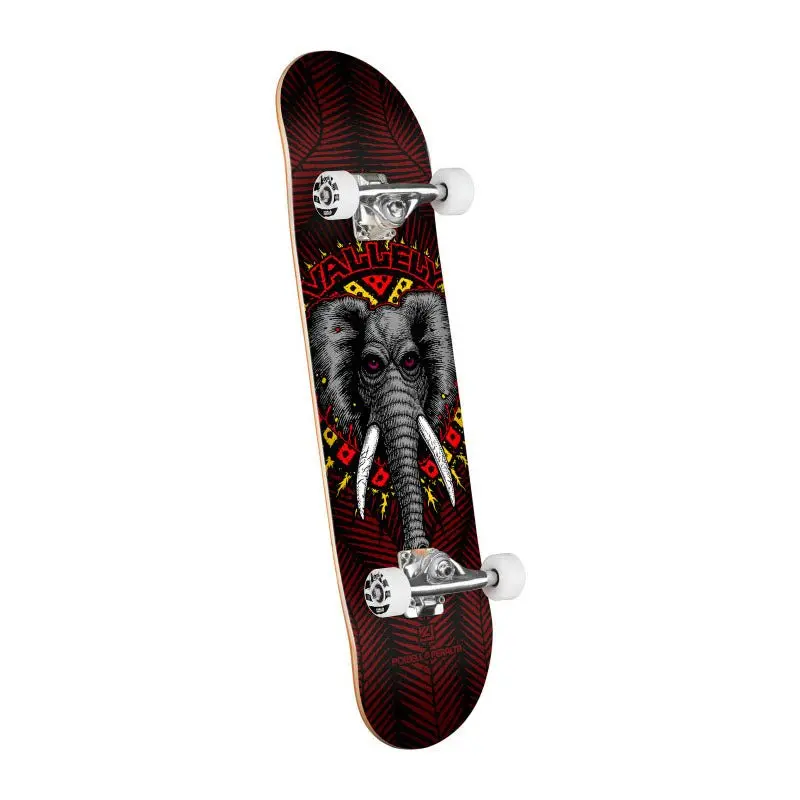 Powell Peralta 8" X 31.45" Mike Vallely Elephant Birch Black/Burgundy Complete Skateboard ( Dylans Special) 1
