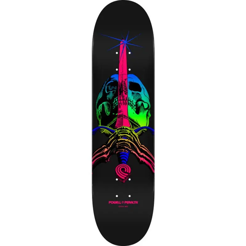 Powell Peralta 8.25" X 31.95" Skull & Sword Green Fade Shape 243 Skateboard Deck 1