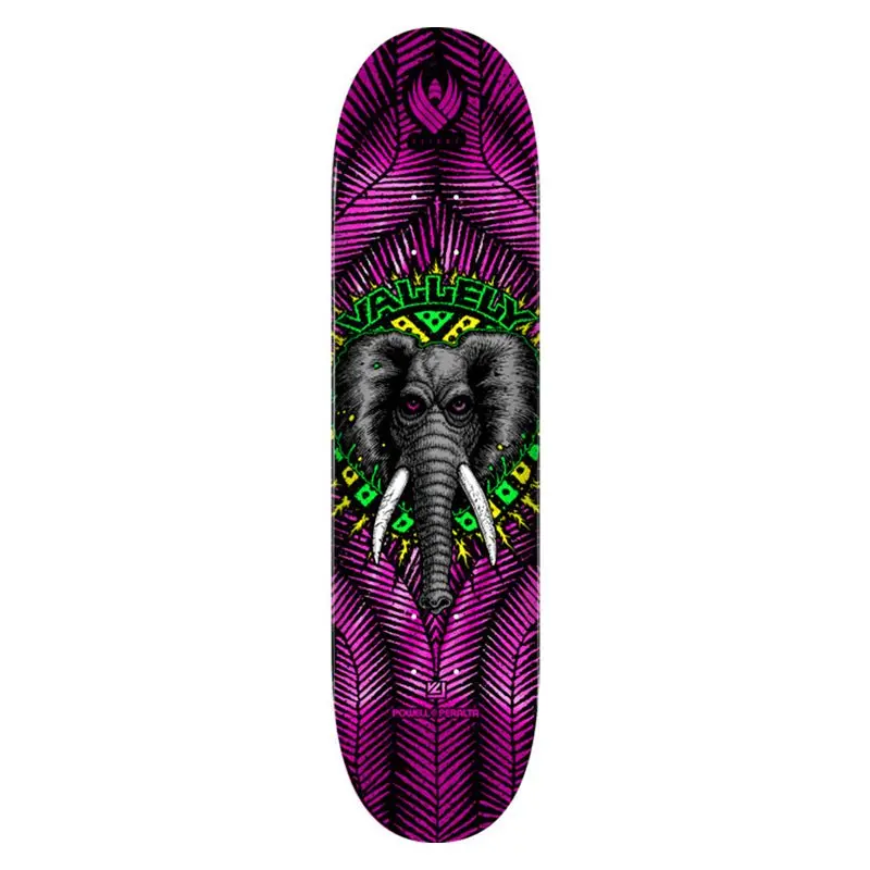 Powell Peralta  8.38" X 32.08" Flight Mike Vallely Elephant Pink Foil K26 Skateboard Deck 1