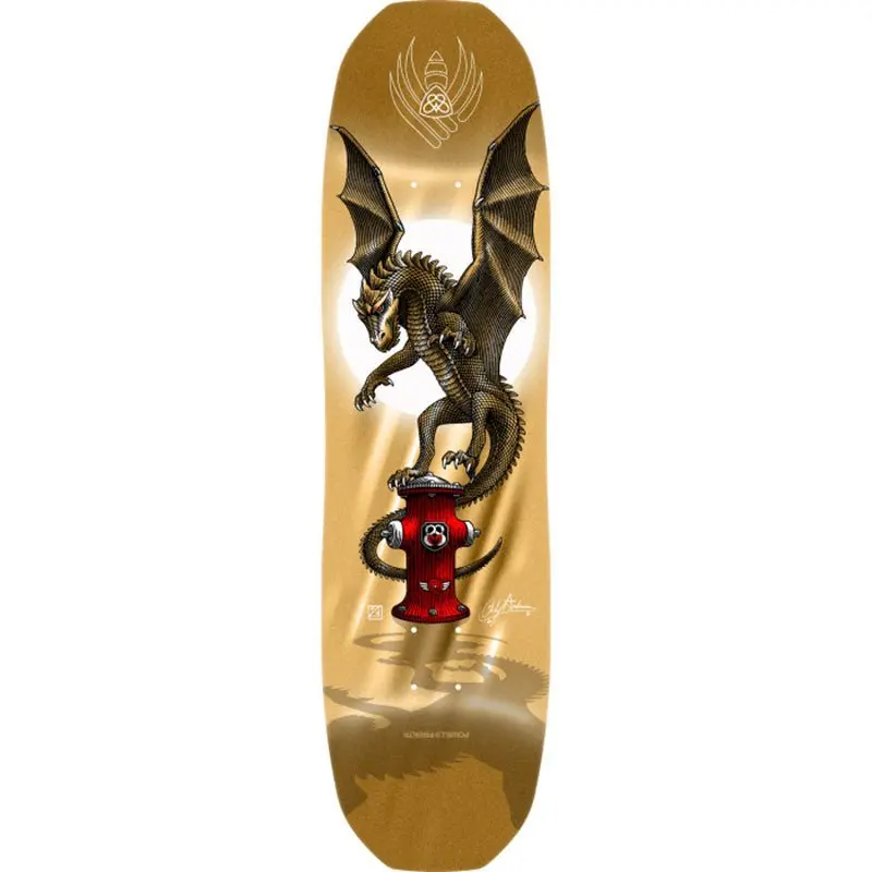 Powell Peralta 8.4" X 32" Pro Andy Anderson Hydrant Flight Gold Foil Shape 311 Skateboard Deck 1