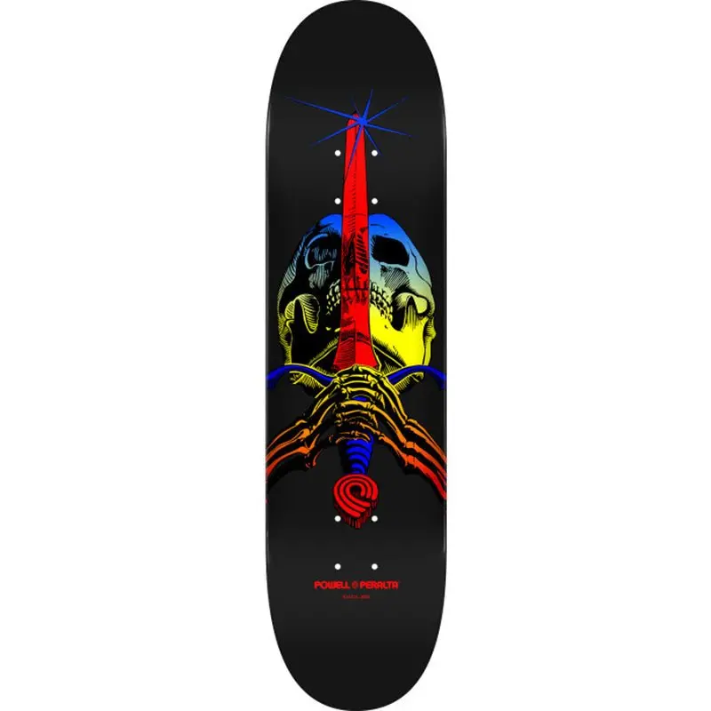 Powell Peralta 9" X 32.95" New Skull & Sword Yellow Fade - Shape 246 Skateboard Deck 1
