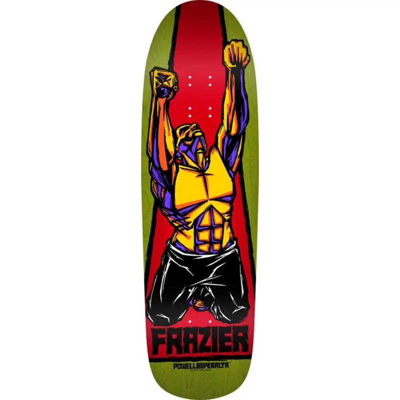 Powell Peralta 9.5" X 32" Mike Frazier Yellow Man 2 Reissue Green Skateboard Deck 1