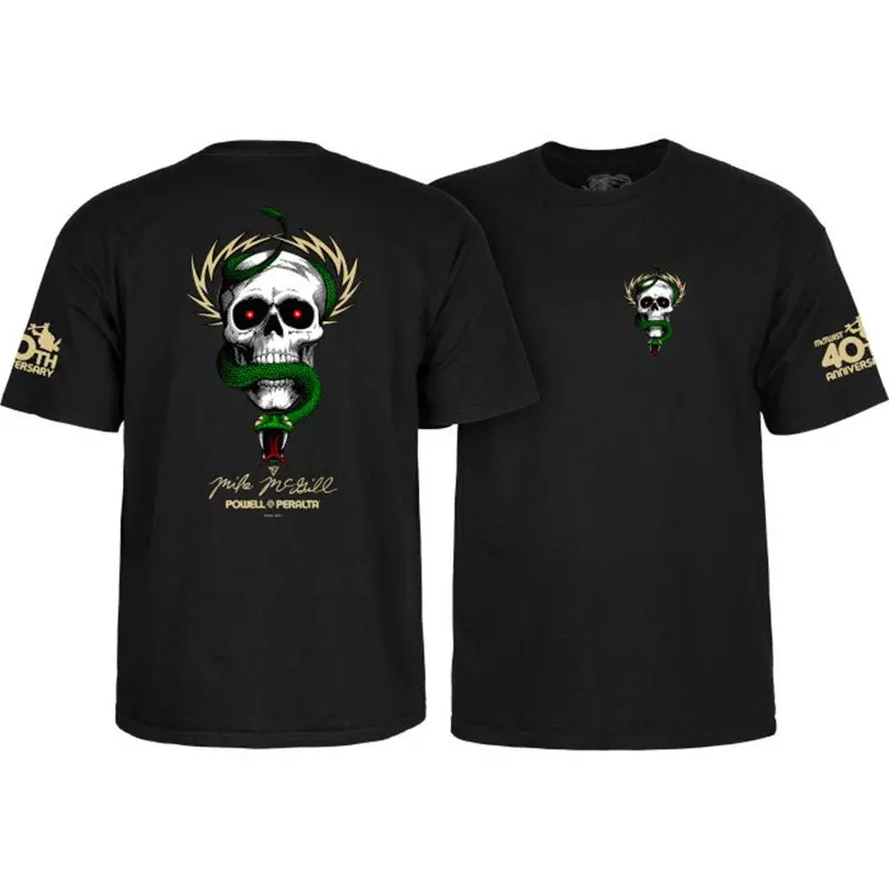 Powell Peralta Mcgill Skull & Snake 40Th Anniversary Black T-Shirts 1