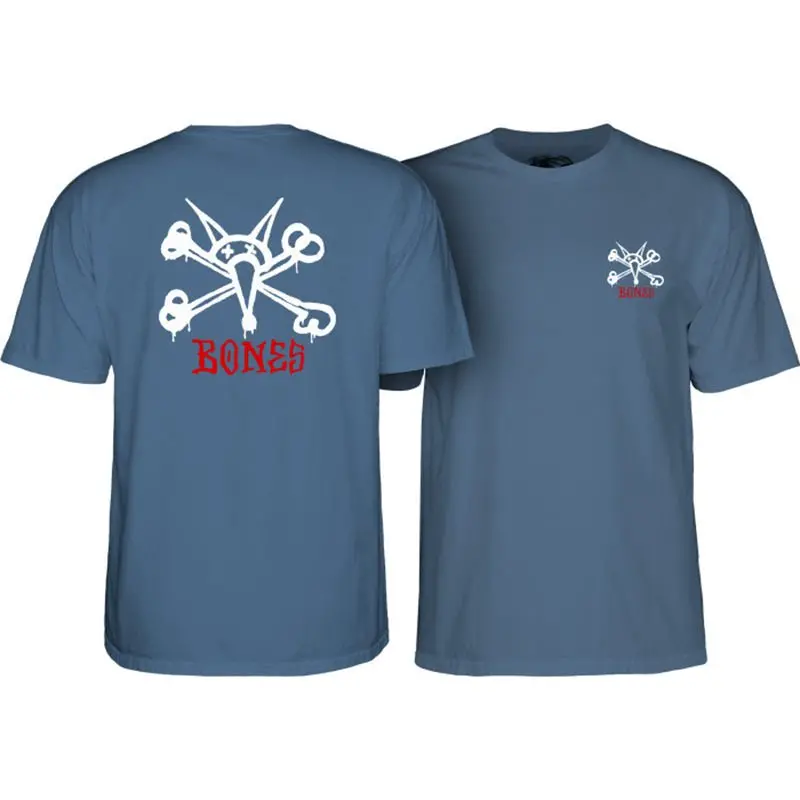 Powell Peralta Rat Bones Indigo Blue Short Sleeve T-Shirt 1