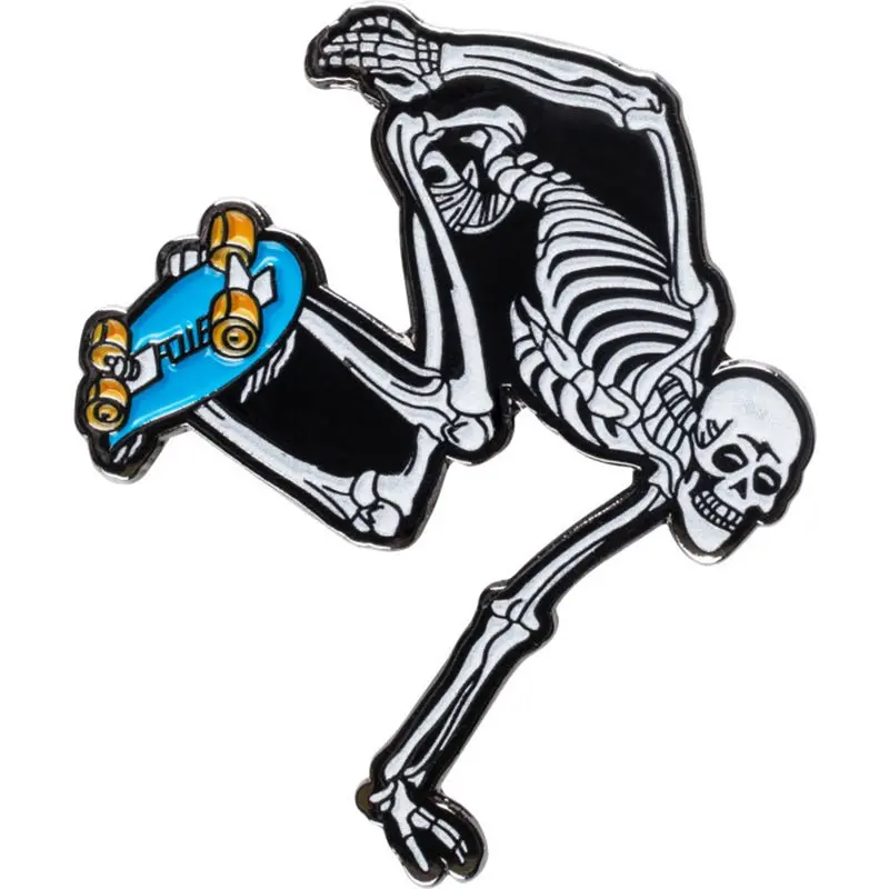 Powell Peralta Skateboarding Skeleton Lapel Pin 3 Glow In The Dark Skeleton 1