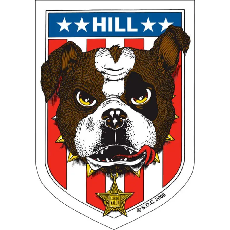 Powell Peralta Skateboards 4.5" Tall Frankie Hill Bulldog Sticker 1