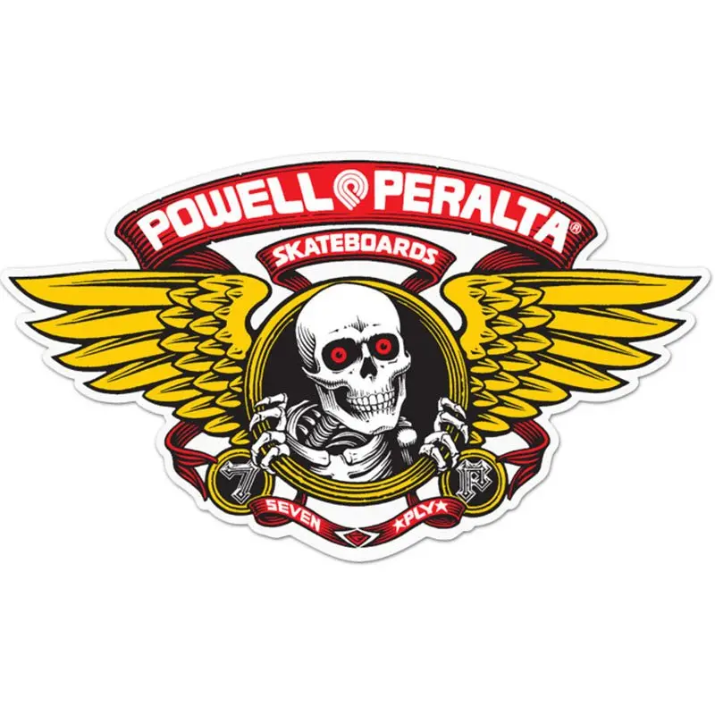 Powell Peralta Skateboards Winged Ripper 5 Inch Single Red Die-Cut Sticker 1