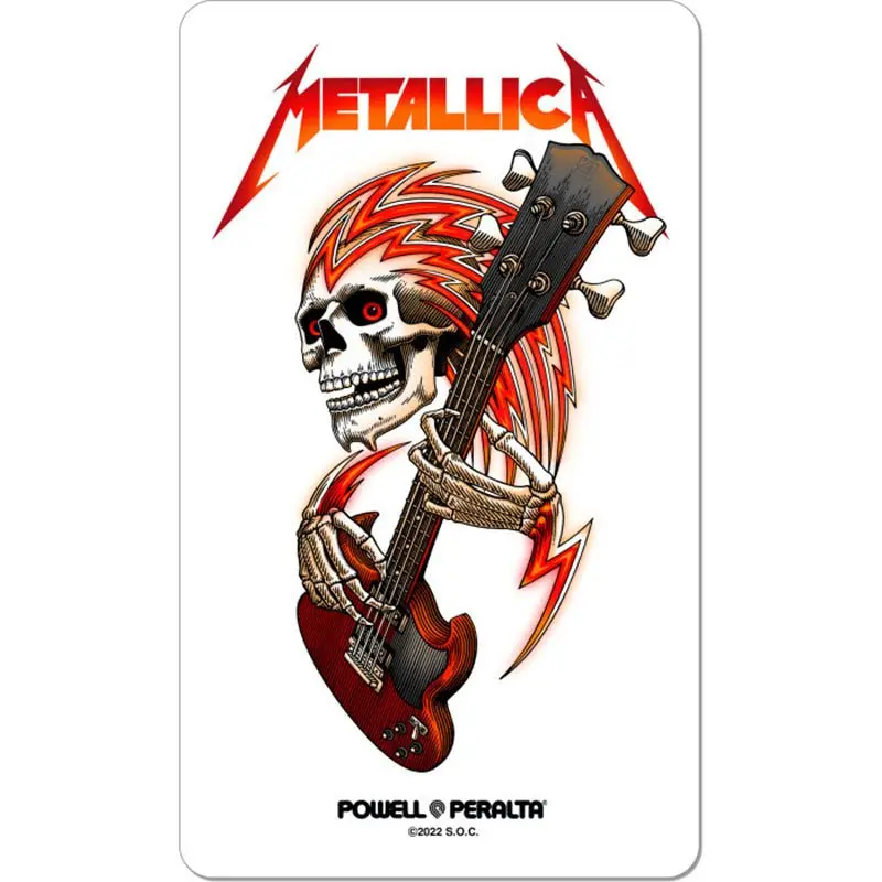 Powell Peralta Skateboards X Metallica Collab 4" X 6.5" Sticker 1