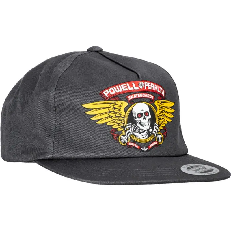 Powell Peralta Winged Ripper Snap Back Cap - Charcoal 1