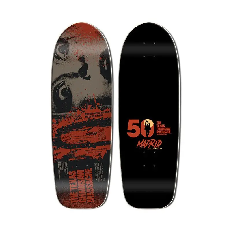 Madrid X Texas Chainsaw Hardesty 9.5" X 29.25" Reto Marty Shape Skateboard Deck 1