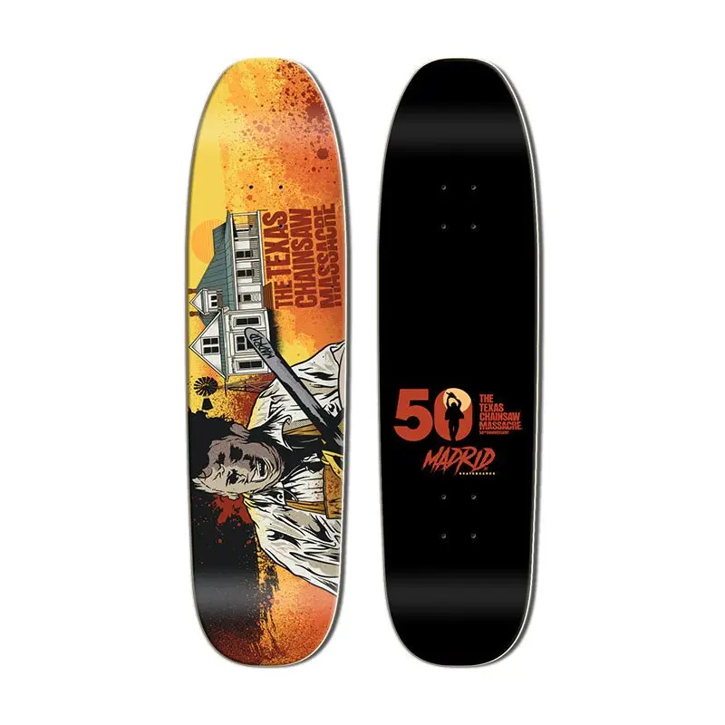 Madrid X Texas Chainsaw Massacre  8.625" X 33" Homefront Shaped Skateboard Deck 1