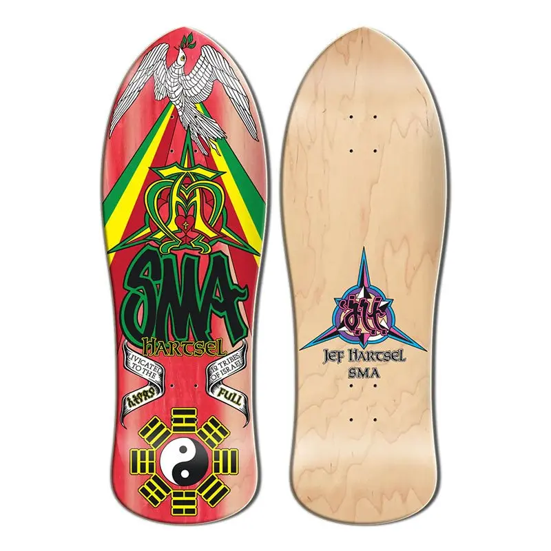 Santa Monica Airlines 10.25 X 31" Jef Hartsel Red Stain Series 4 Skateboard Deck 1