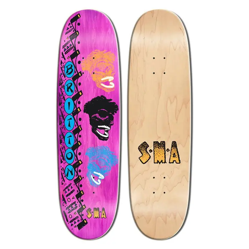 Santa Monica Airlines 8.875" X 32.625" Tuma Britton Series 4 Pink Stain Skateboard Deck 1
