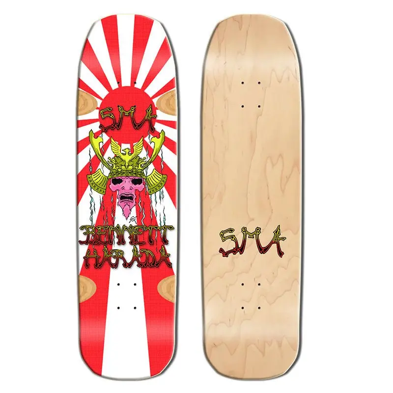 Santa Monica Airlines 9" X 33" Bennett Harada Tiger Samurai Natural Series 4 Skateboard Deck 1