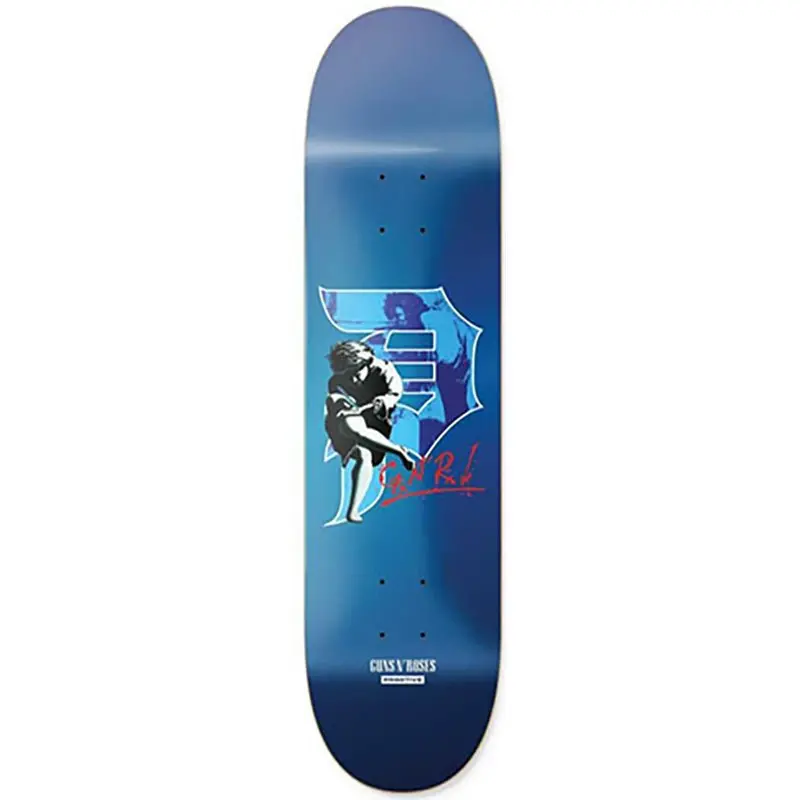 Primitive X Guns N' Roses 8" X 31.75" Illusion Blue Skateboard Deck 1