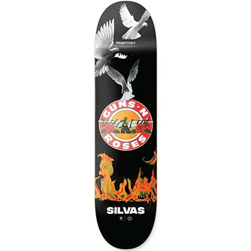 Primitive X Guns N' Roses 8.38" Silvas Next Door Skateboard Deck 1