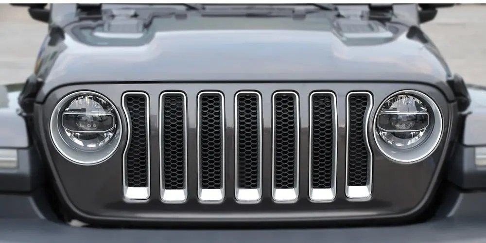Jeep Wrangler Jl 2018 Abs Grilles Decoration Cover Trim For Jeep Wrangler 2019+ 3