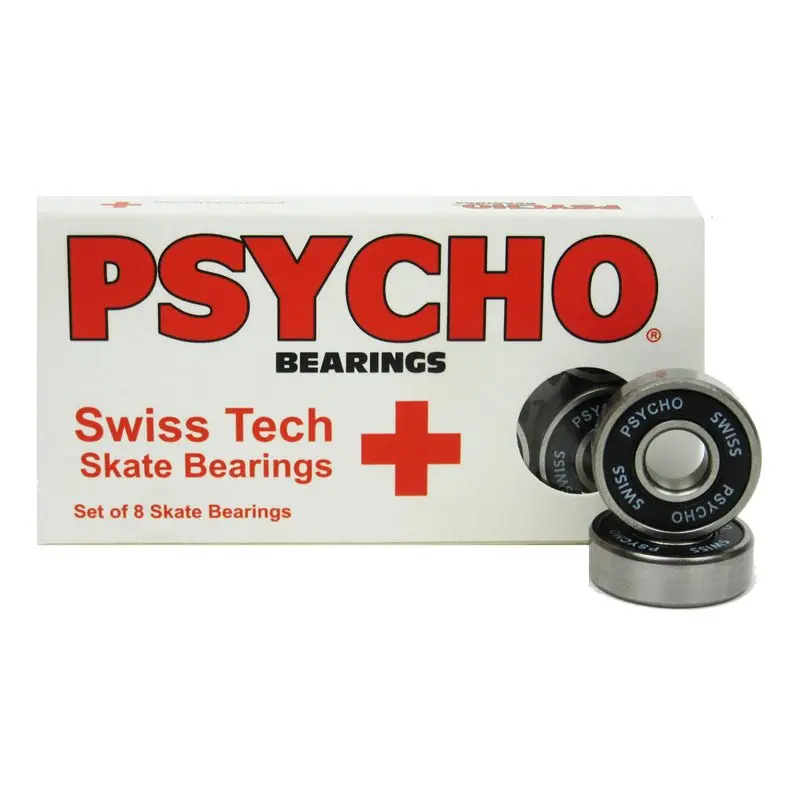 Psycho Swiss Tech Skateboard Bearings (8 Pack) 1